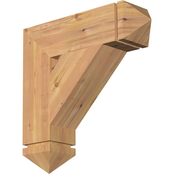 Ekena Millwork Traditional Arts & Crafts Smooth Bracket, Western Red Cedar, 5 1/2"W x 22"D x 22"H BKT06X22X22TRA03SWR - main